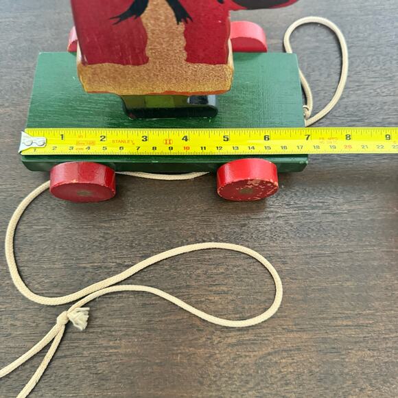 Vintage Santa Claus Pull Toy Wooden Christmas Nostalgic St. Nick - Picture 10 of 15